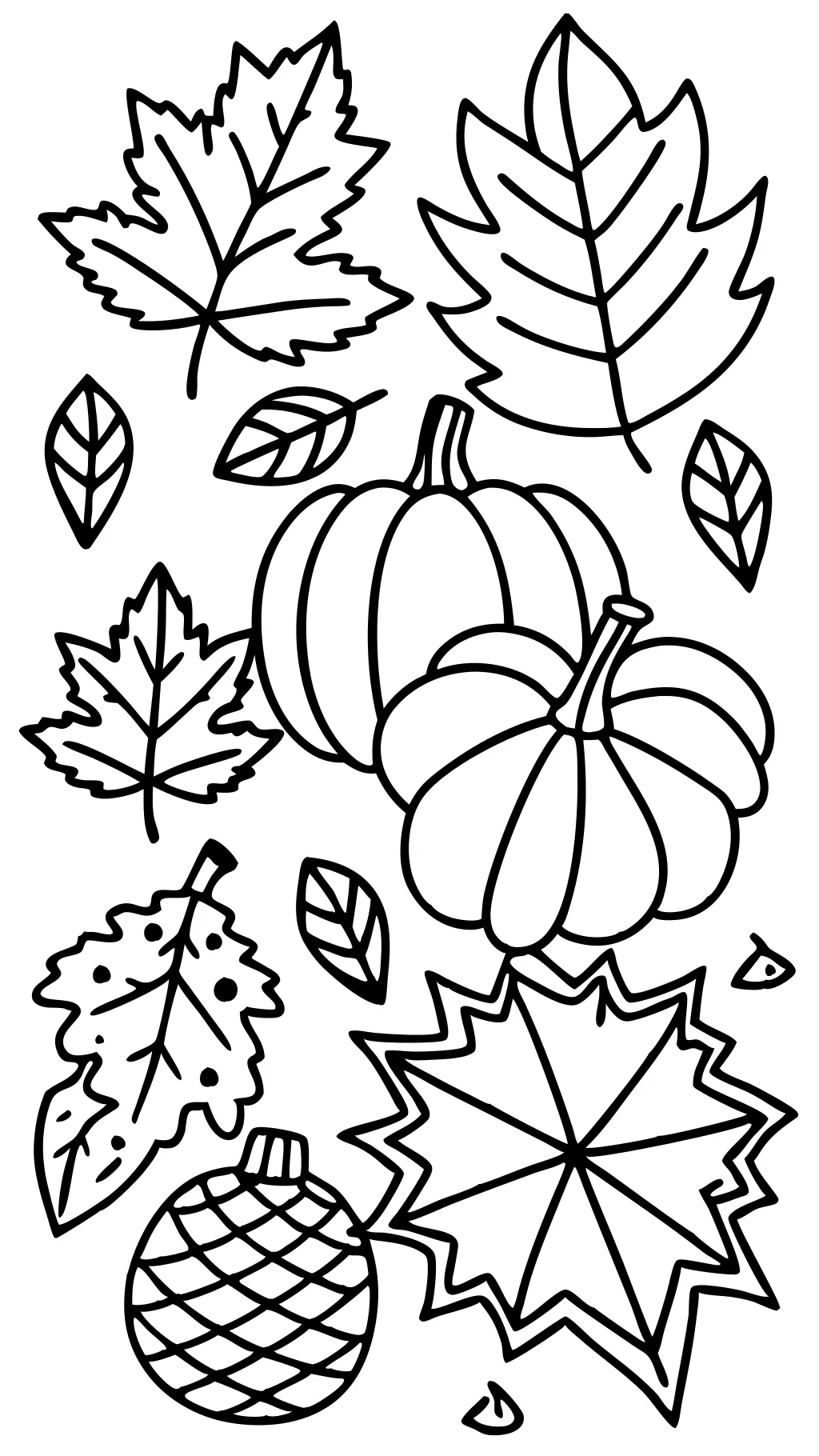 fall leaves color pages